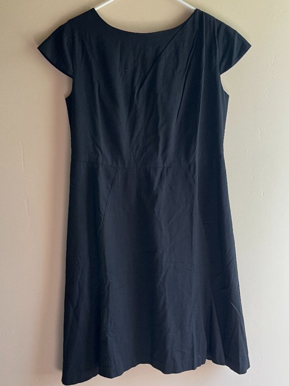 Maven Women Organic Cotton Black block print dress office business minimal